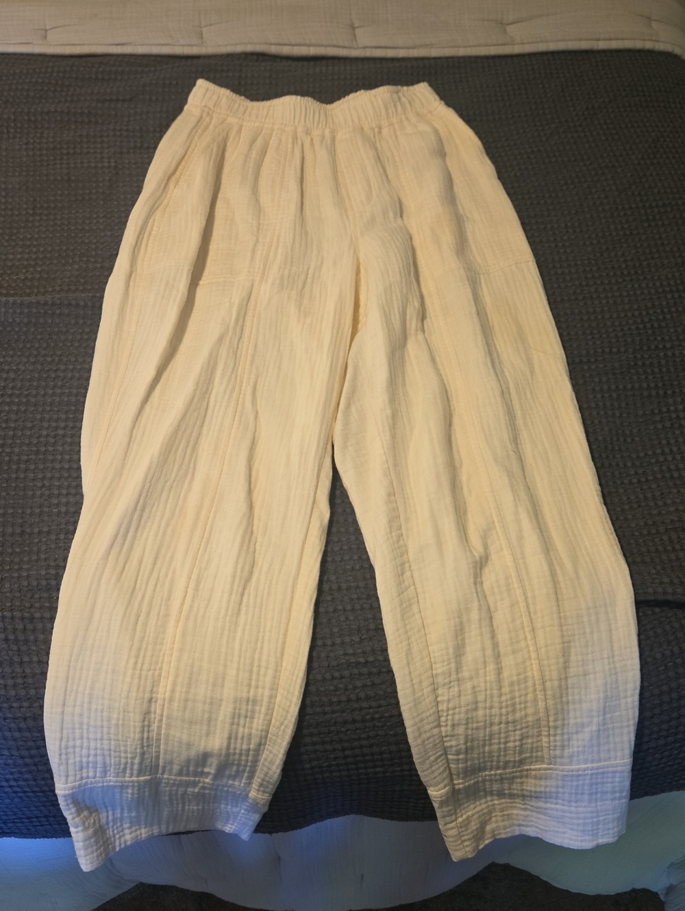 Madewell Cream Lightweight Elastic-Waist Jogger Pants